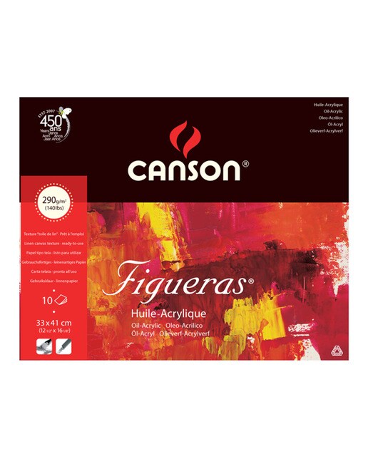 Bloco Colado 10 f. Canson Figueras de tela 290 g 1