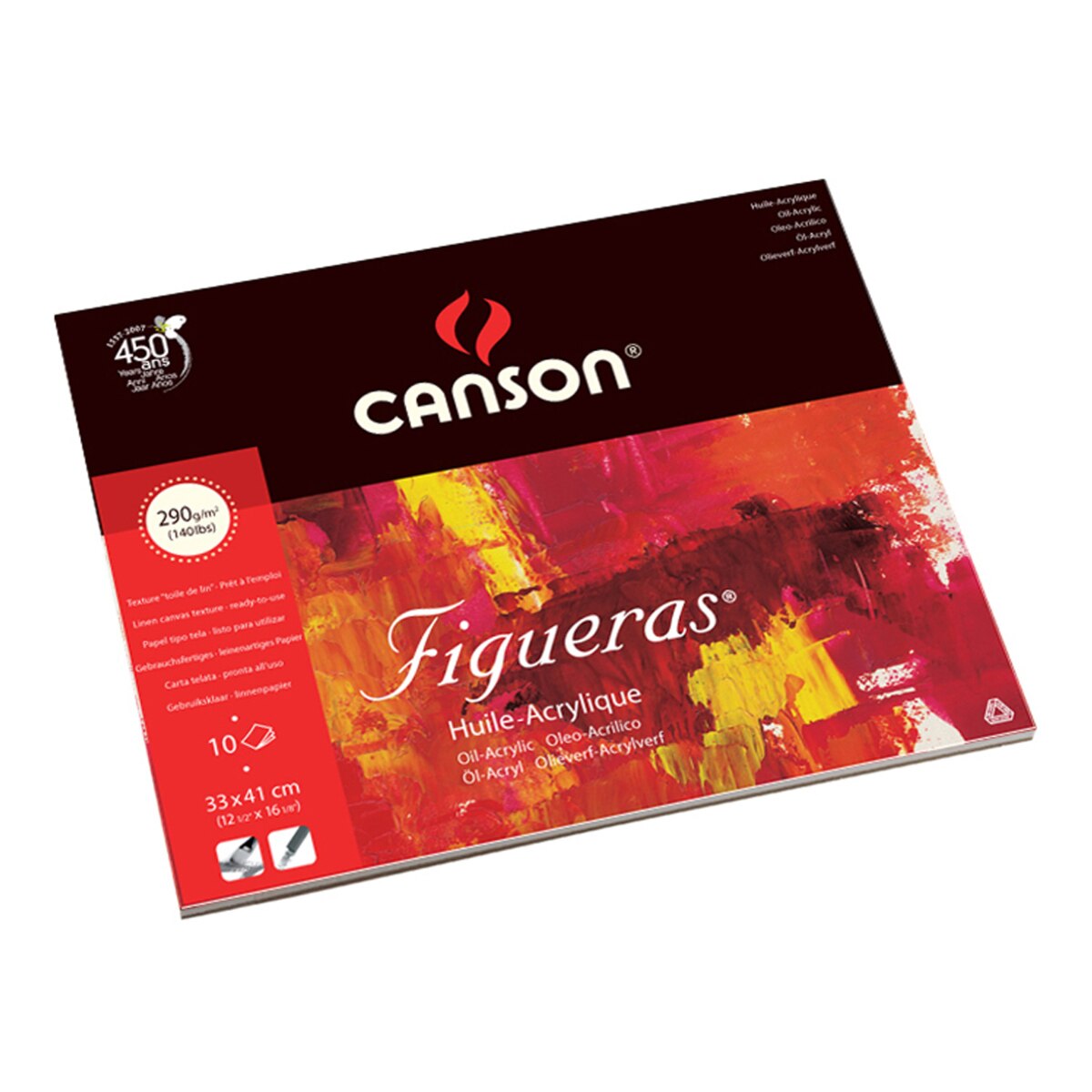 Bloco Colado 10 f. Canson Figueras de tela 290 g 2