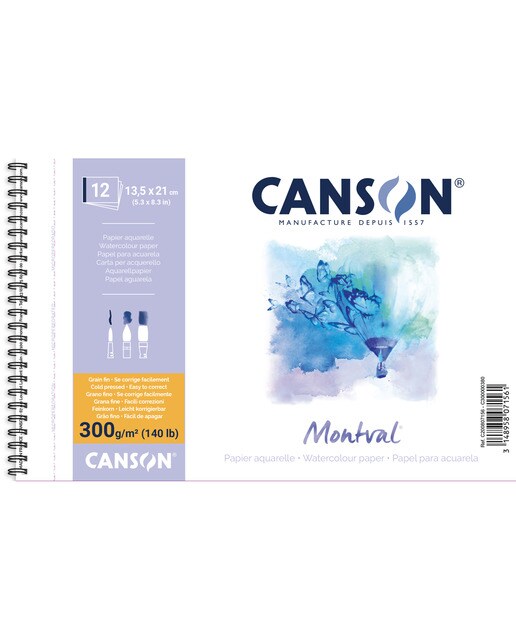 Álbum Espiral Micro-perfurado 12 f. Canson Montval Fino 300 g 1