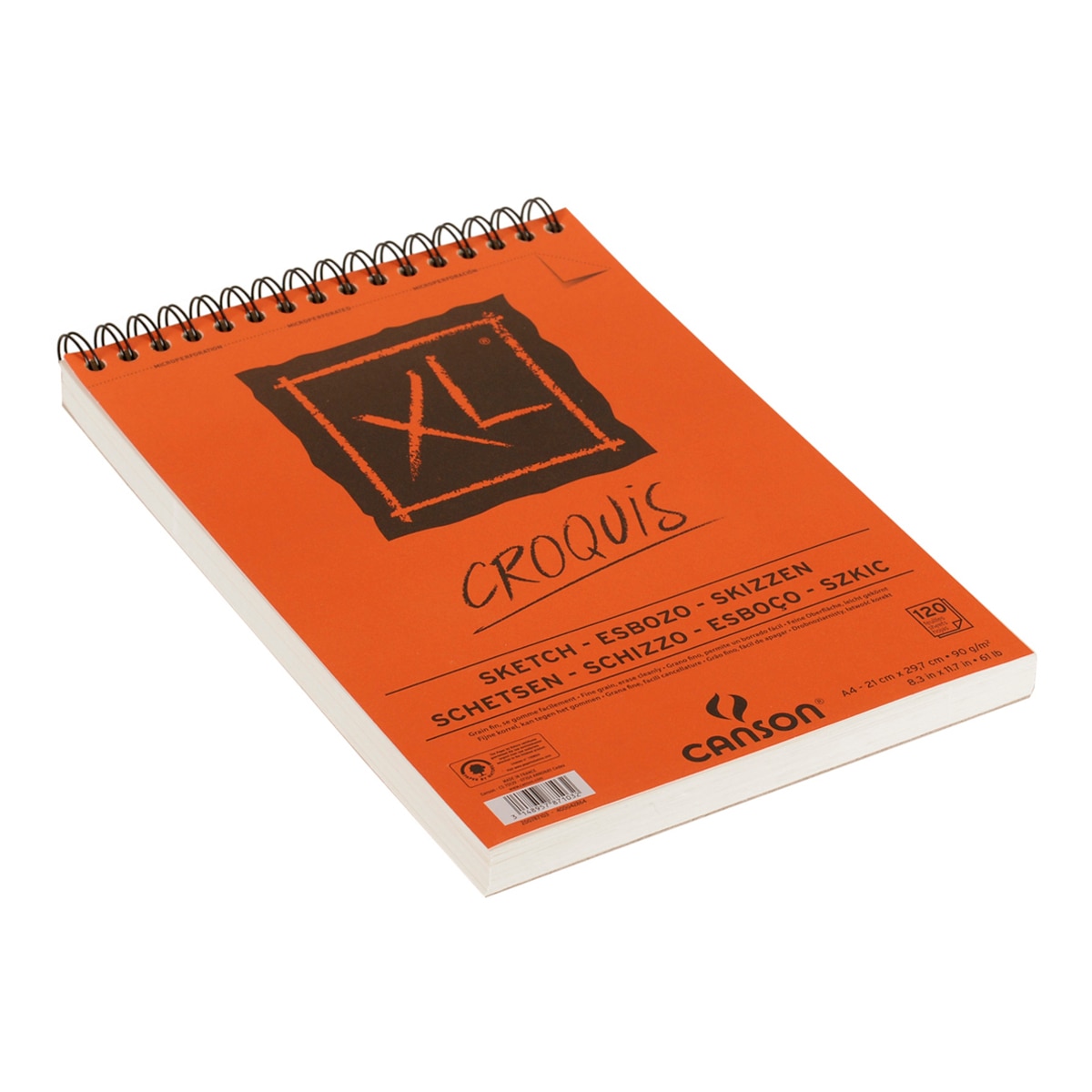 Album Espiral Microperforado A4 120h. Canson XL Croquis Fino 90gr 2
