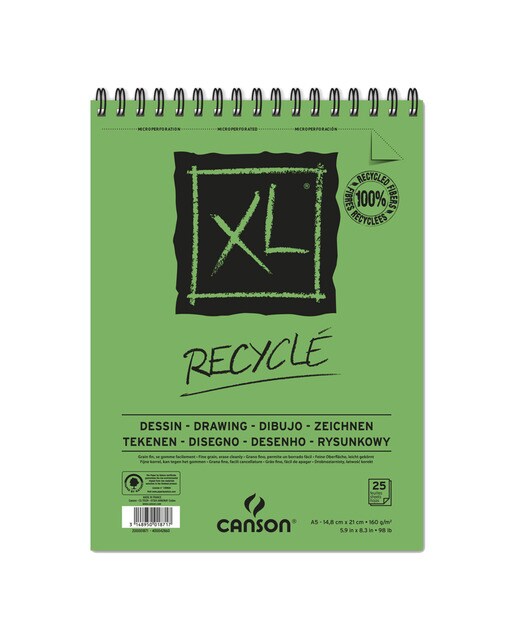 Álbum Espiral A5 Micro-perfurado 25f. Canson XL Reciclado 1