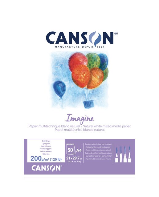 Bloco Colado A4 50 f. Canson Imagine 1