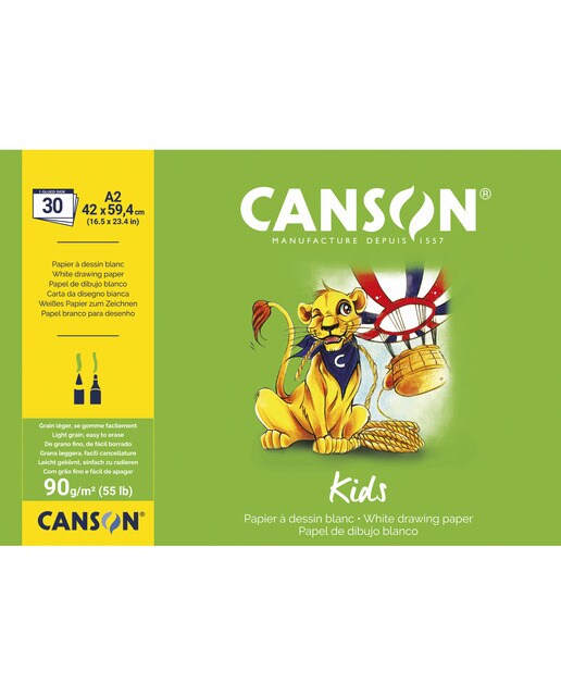 Bloco Colado A2 30 f. Canson Kids Desenho 1