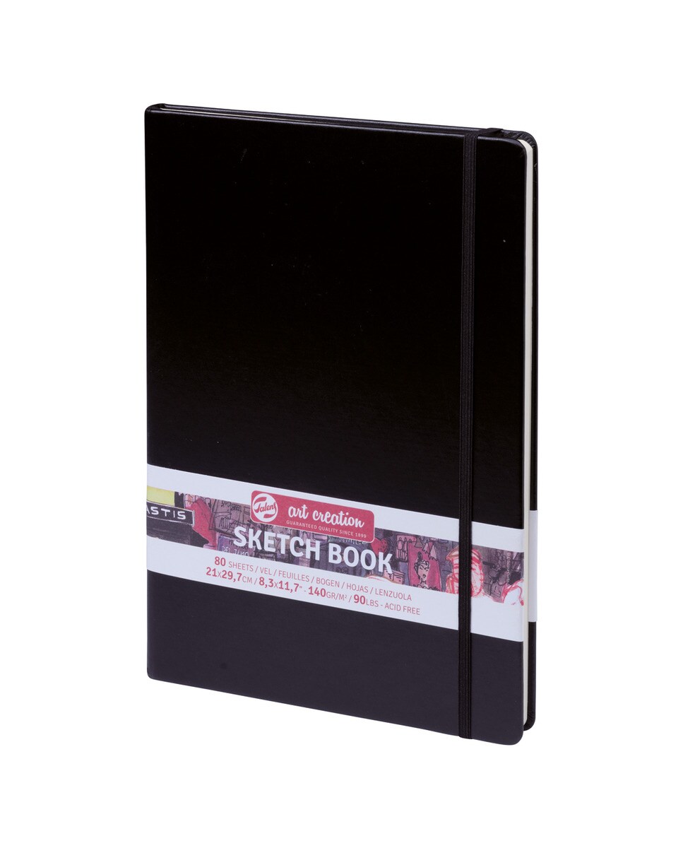 Imagen 0 de Bloc Tapa Dura Cosida para Esbozo 140 grms M2 80 Hojas 21 X 29,7  cms Artcreation Negro