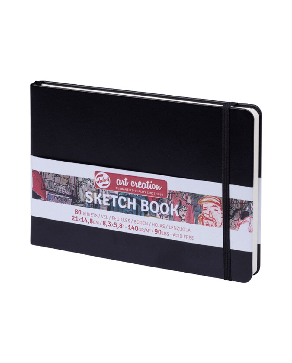 Imagen 0 de Bloc Tapa Dura Cosida para Esbozo 140 grms M2 80 Hojas 14,8 X 21  cms Artcreation Negro