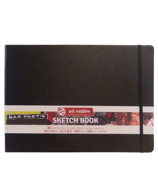 Imagem 0 de Bloco de Capa Dura Cosida para Esboços 140 g M2 80 Folhas 21 X 29,7 cm Artcreation Preto