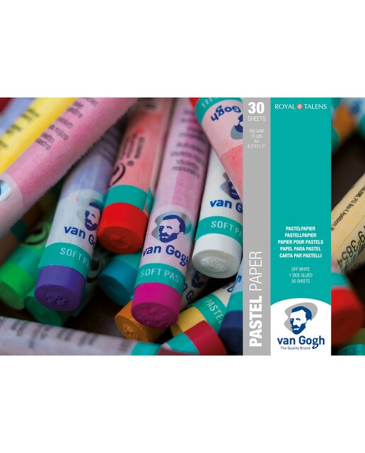 Bloco Colado para Pastel 160 g M2 30 Folhas 21 X 29,7 cm Van Gogh Multicolor Multicolor-1