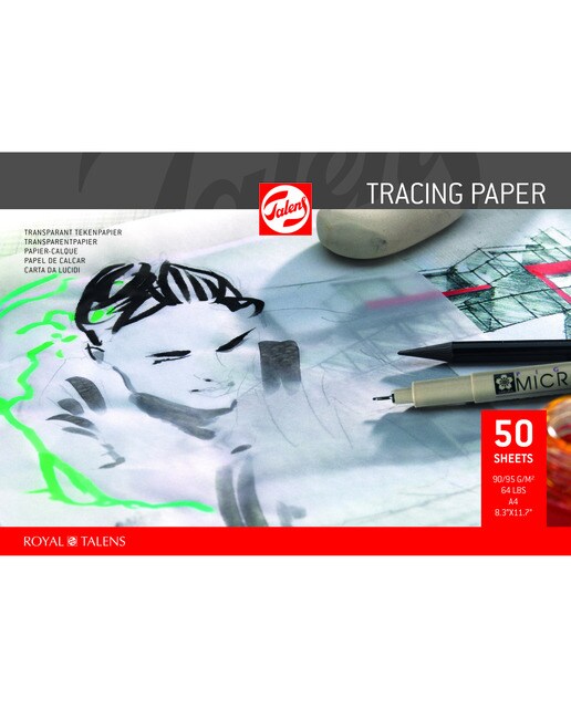 Imagen 0 de Bloc Encolado de Papel Vegetal 90 grms M2 50 Hojas 21 X 29,7 cms Talens Multicolor