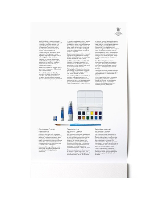 Bloco de Papel de Aguarela Winsor & Newton Colado por 1 Lado Tamanho A3 2