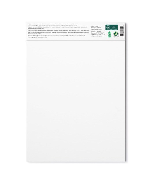 Bloco de Papel de Aguarela Winsor & Newton Colado por 1 Lado Tamanho A4 4