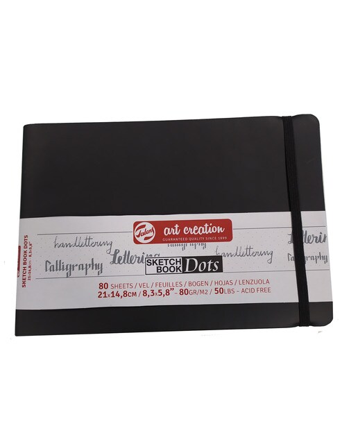 Imagem 0 de Bloco de Capa Mole para Diferentes Usos Multicolor de Medidas 21x15 cm Horizontal com Folhas Pontilhadas e 80 g - Preto