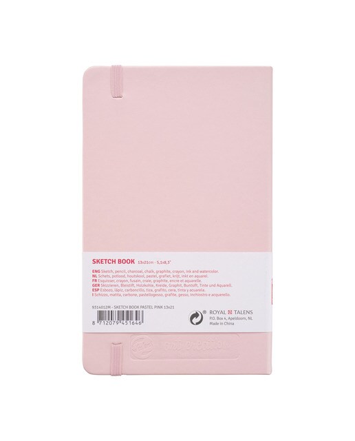 Bloco para Esboços de 80 Folhas - Rosa Rosa-2