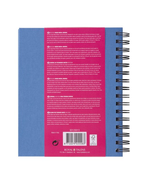 Caderno A5 de Desenho e Técnicas de Pintura em Espiral Art Creation Azul 2