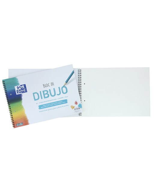 Bloco Desenho A4+ 20 Folhas Liso Furos 130 Gramas Branco-2