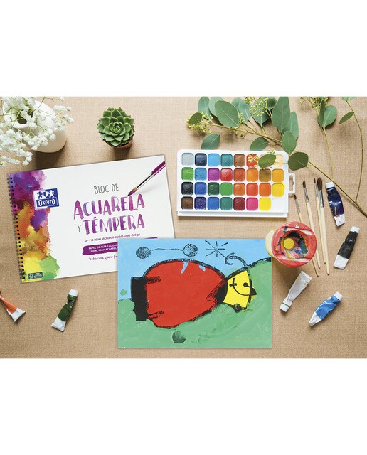 Bloco Aguarela Capa Dura A4+ 10 Folhas Liso A4 300 Gramas Branco-2
