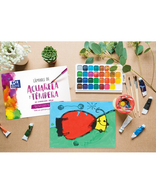 Envelope com 6 Lâminas Aguarela A4 350 Gramas Branco-2