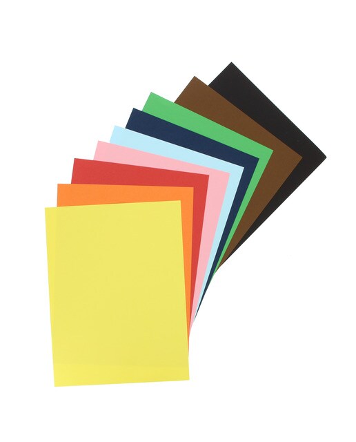 Bloco A4 10 Folhas Cartolinas diferentes Cores 170 Gramas Branco-2