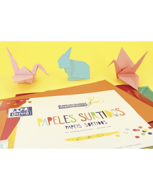 Bloco A4 42 Folhas Papéis Sortidos - Celofane, Alumínio, Seda e Cartolinas às Cores - Artigo Sortido. Envio realizado de forma aleatória Branco-3