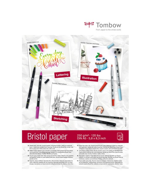 Imagem 0 de Pack de 25 folhas de papel Bristol Esboços Lettering A5 250 Gramas