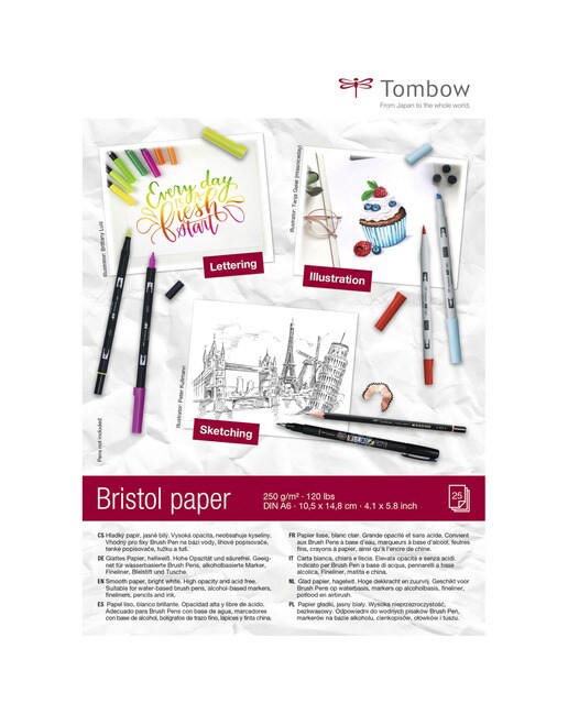 Pack 25 Folhas Papel Esboços A6. 250 Gramas Branco-1