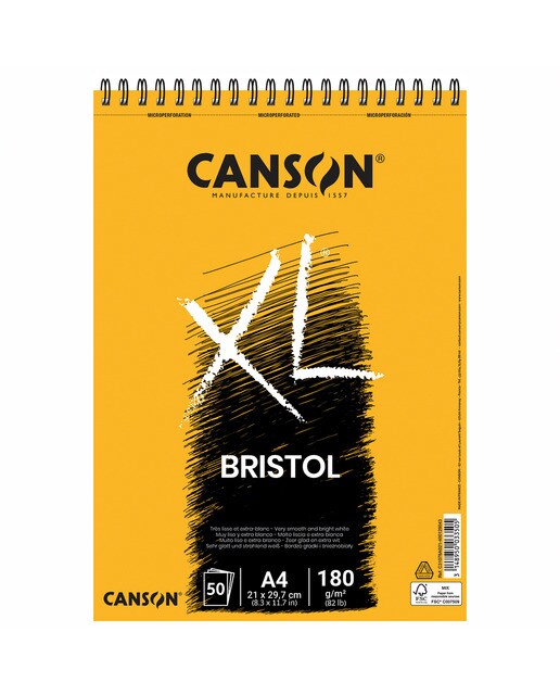 Álbum Espiral 50 Folhas Extraliso XL Bristol - 180 g - 21x29,7 Branco-1