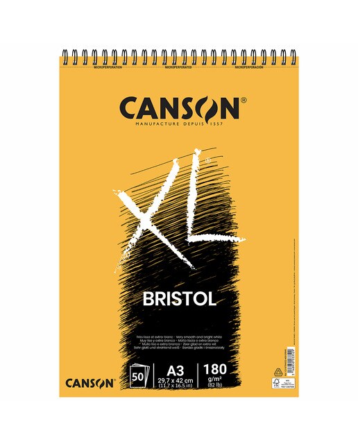 Álbum Espiral 50 Folhas Extraliso XL Bristol - 29,7x42 - 180 g Branco-1