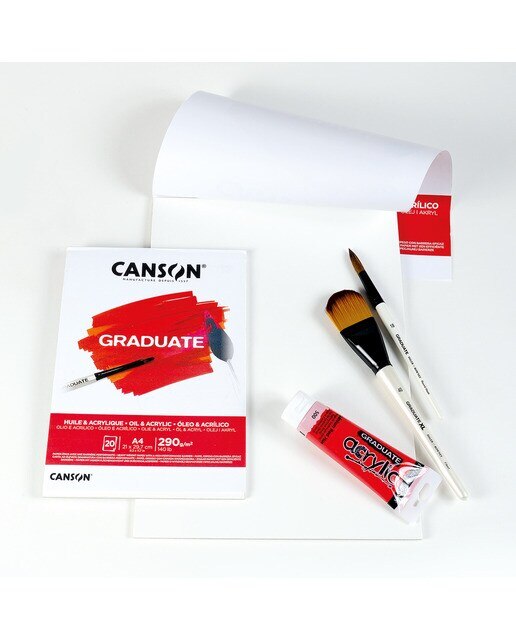 Bloco Colado 20 Folhas Fino Graduate 14,8x21 290 g - Óleo e Acrílico 3