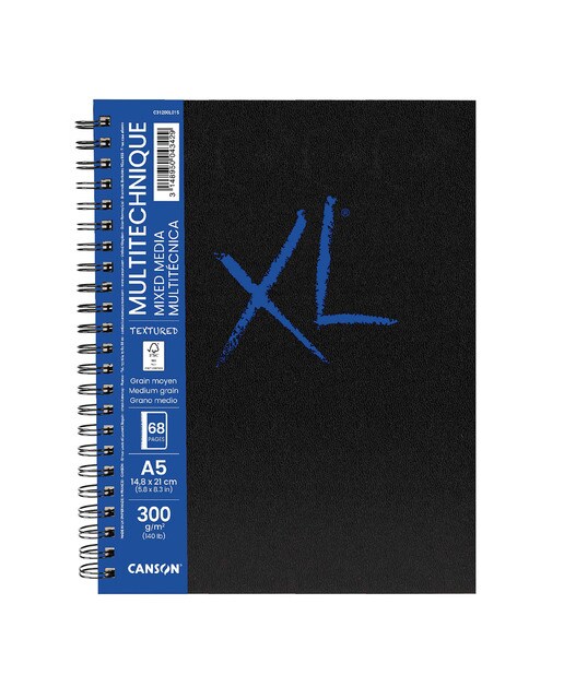 Caderno 40 Folhas Texturizado XL Mix Media - 300 g - 14,8x21 1