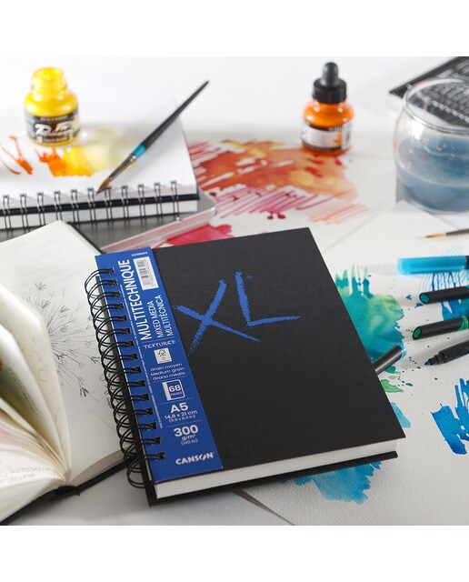 Caderno 40 Folhas Texturizado XL Mix Media - 300 g - 14,8x21 3