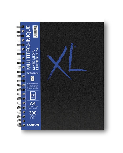 Caderno 40 Folhas Texturizado XL Mix Media - 300 g - 21x29,7 1