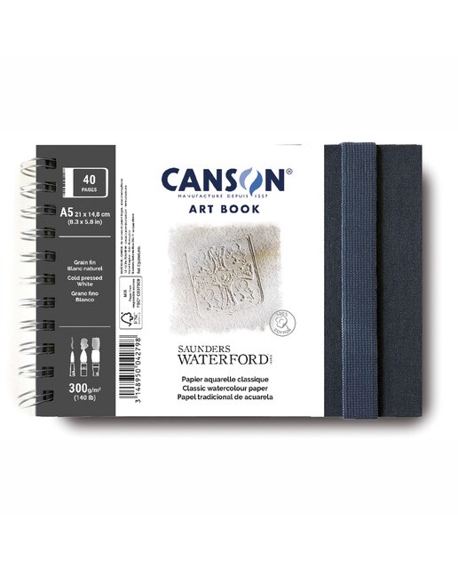 Caderno 14,8x21 (Paisagem) 20 Folhas 100% Fino 300 g Saunders Waterford 1