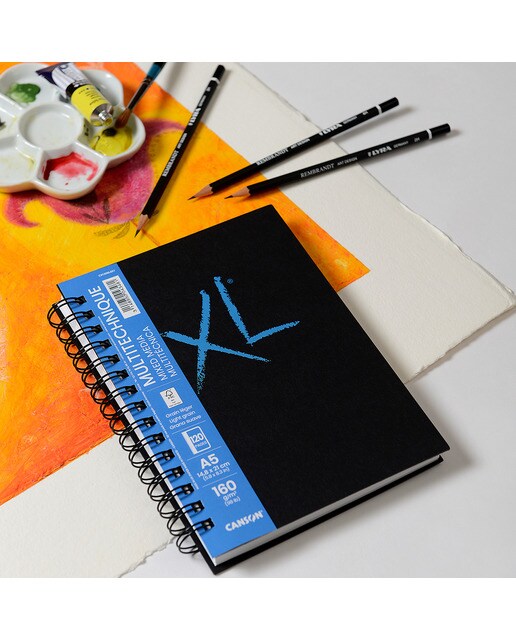 Caderno Folhas ligeiro XL Mix Media - 160 g - 14,8x21 60 Branco-2