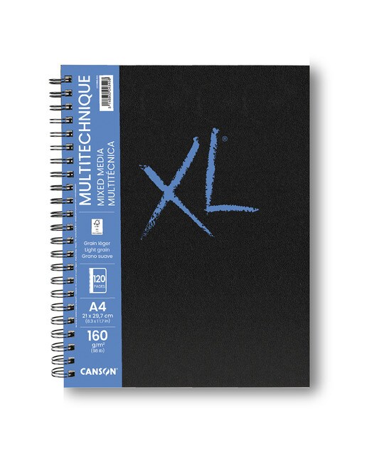 Caderno 21x29,7 60 Folhas Leve 160 g XL Mix Media Branco-1