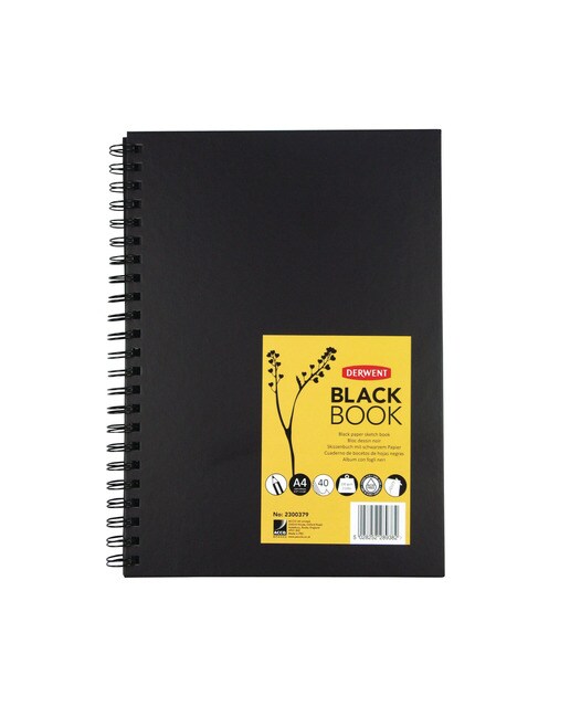 Caderno de Desenho com Papel A4, 40 Folhas 200 g - Preto 1