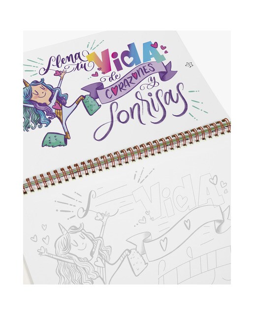 Caderno  temático unicornio lettering de Amperse 6