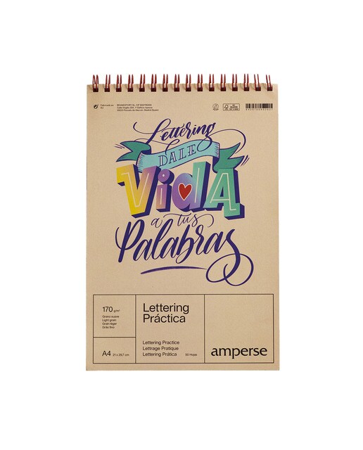 Prático bloco de letras A4 Amperse 1