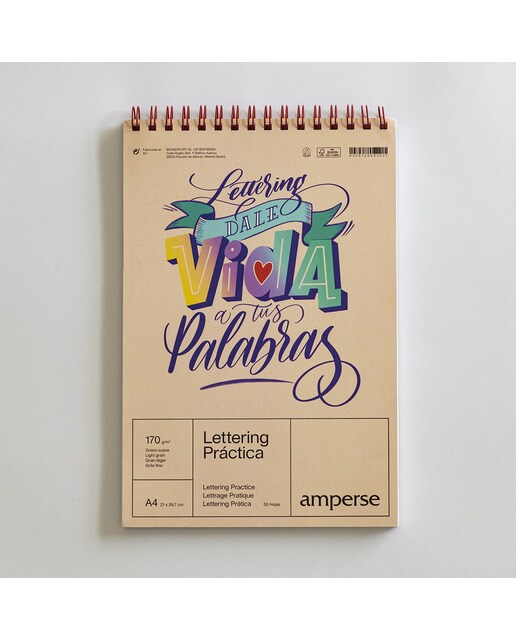 Prático bloco de letras A4 Amperse 2