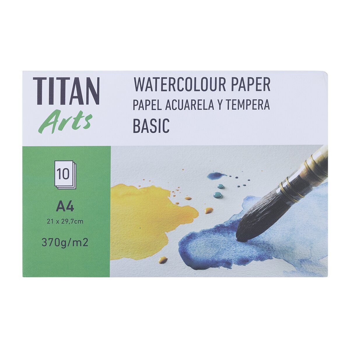 Imagem 0 de Envelope de 10 folhas para têmpera e aguarela Titan Creative Multicolor
