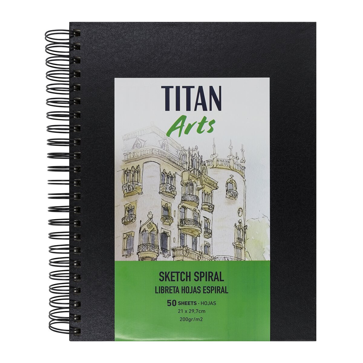 Imagem 0 de Caderno de esboços Titan Creative Multicolor de 50 folhas