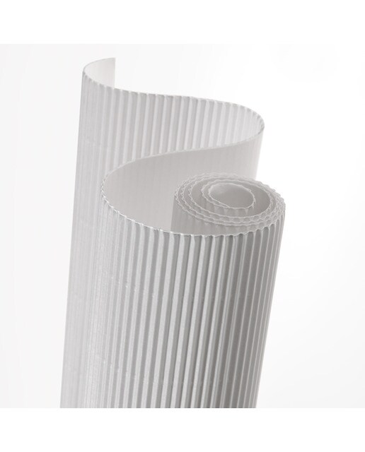 Rolo de Cartão Ondulado 300 g 50x70 cm - Branco Branco-1