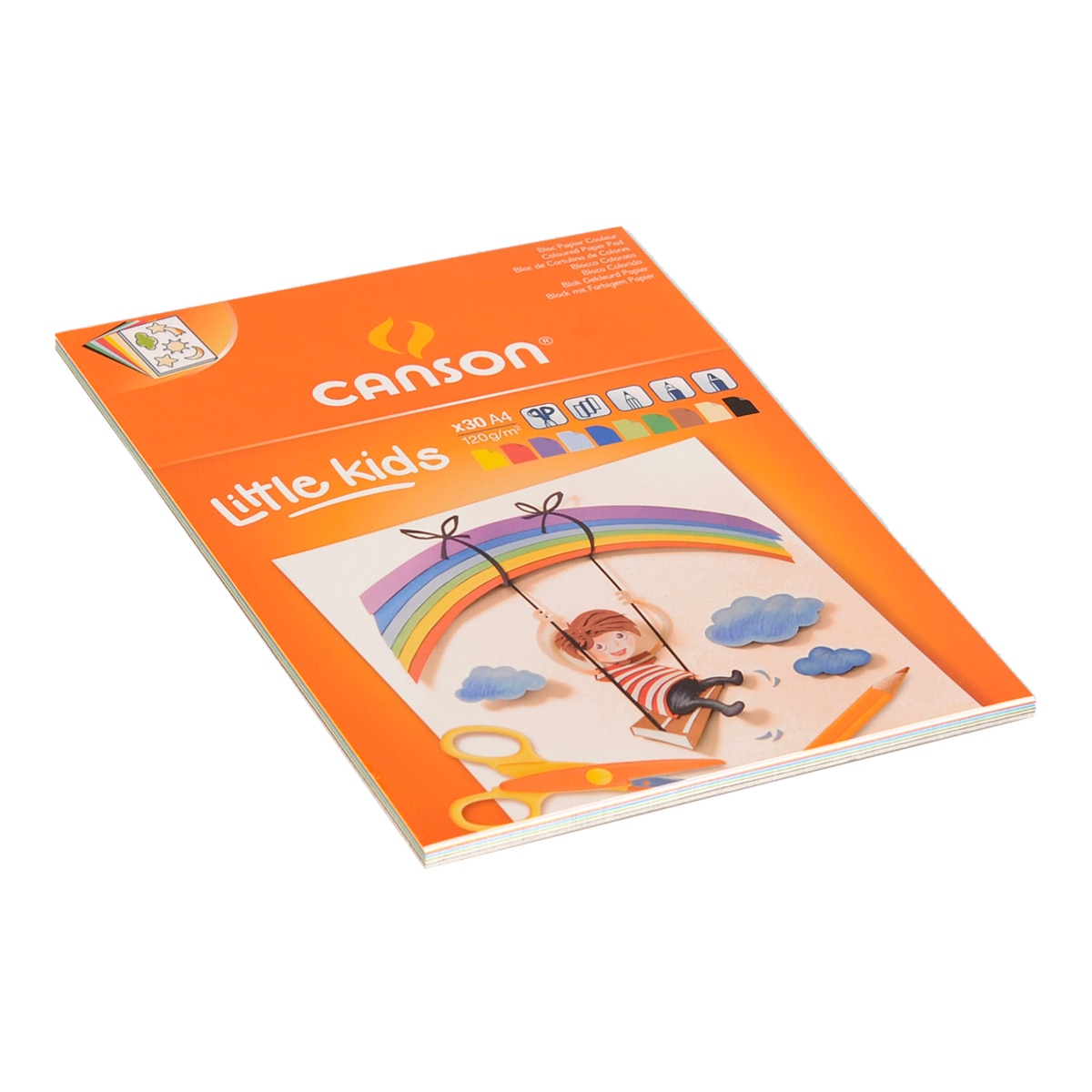Bloc Enc 21x29,7 30H kids cartulina 120g Canson Multicolor 2