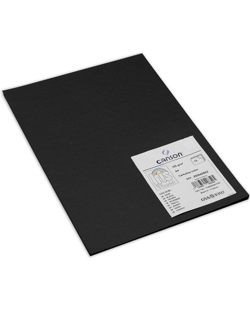 Imagem 0 de Pack, 15 Folhas A4, Cartolina IRIS 185 g Canson Preto