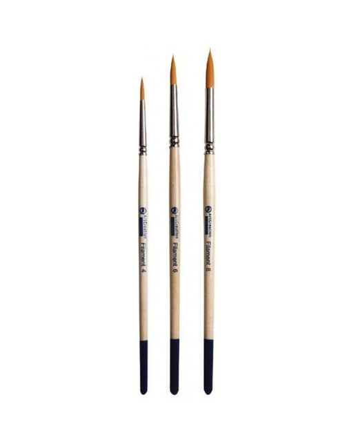 Conjunto de Três Pincéis Artcreation Cabo Curto Para Aguarela e Têmpera Artcreation Branco Branco-1