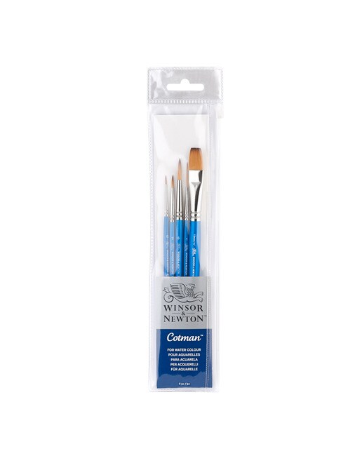 Conjunto de 5 Pincéis de Aguarela Cabo Curto Cotman Winsor & Newton 1