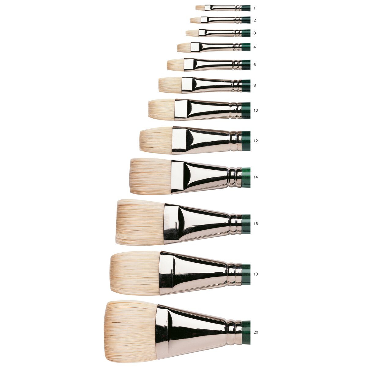 Pincel de Óleo Plano Curto N4 3