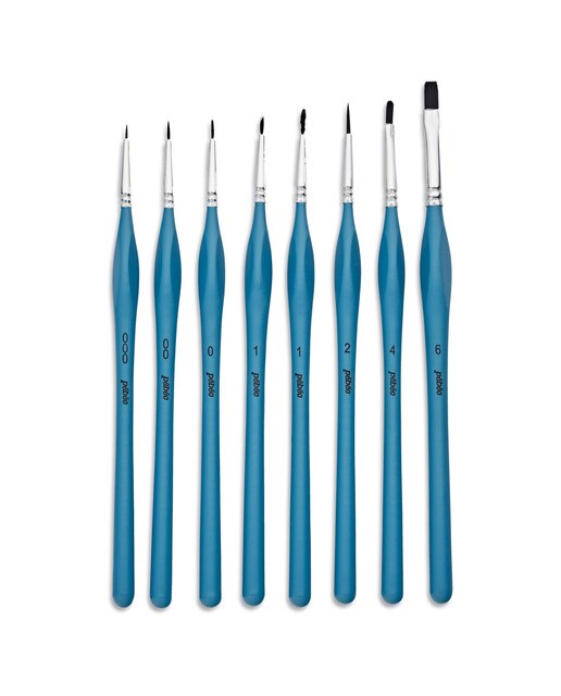 Set 8 pinceis aguarela varios tamanhos Pebeo 2