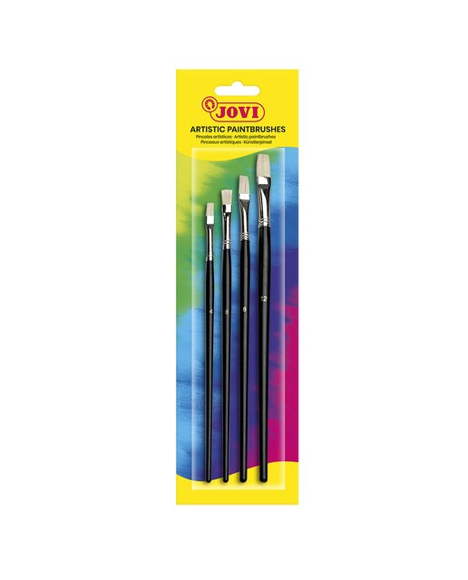 ESCOVAS ARTÍSTICAS - tamanhos 4, 6, 8, 12 Jovi Preto Preto-1