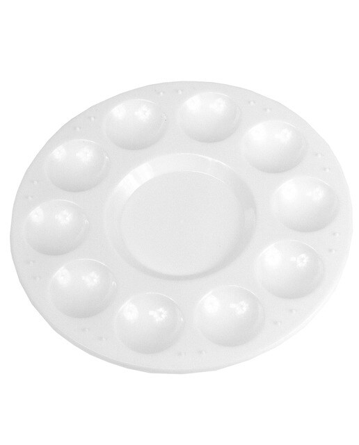 Imagem 0 de Paleta Plástica Redonda com 11 Poços Talens 17 cm Branco