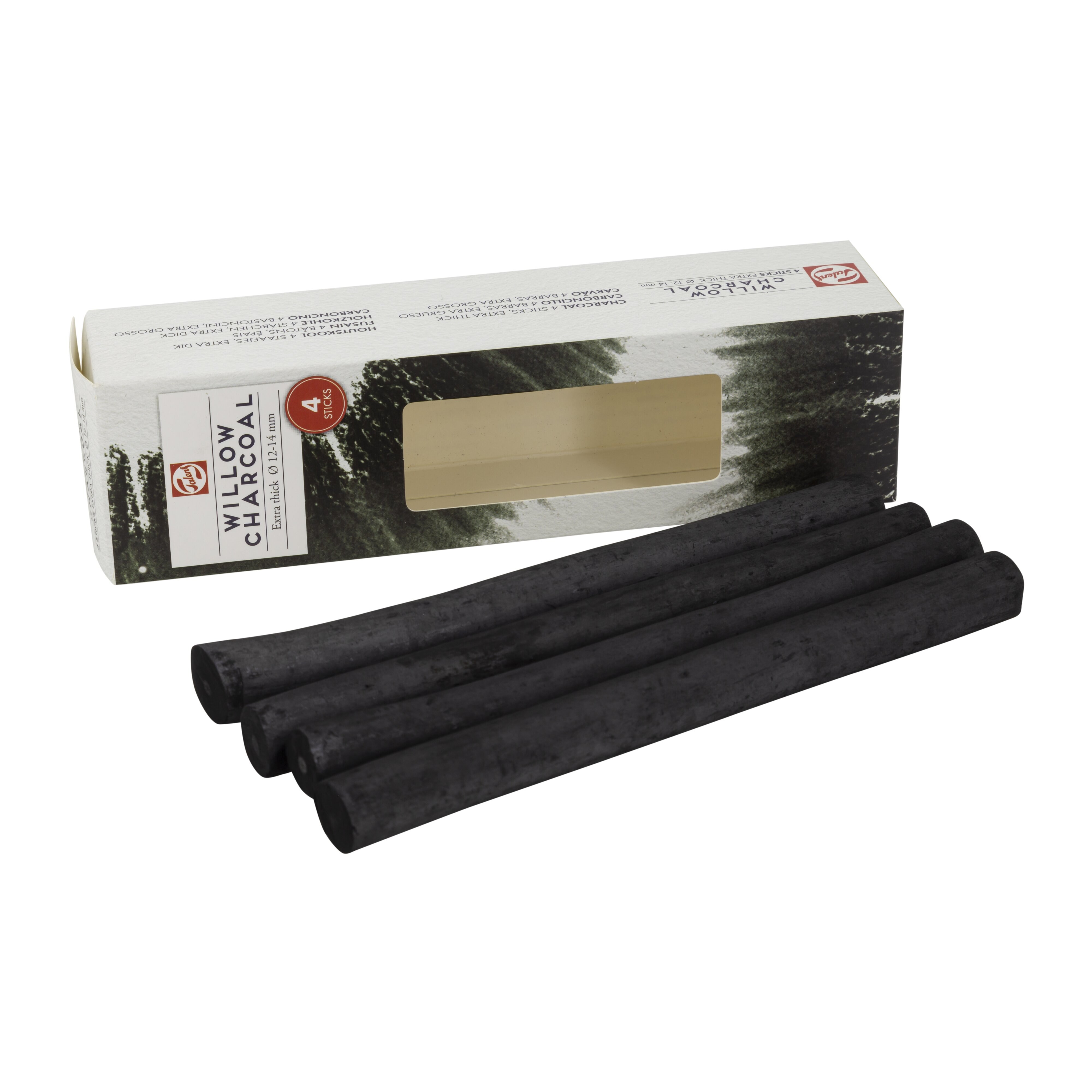 Conjunto de 4 carvões Talens 4-6mm Preto-2