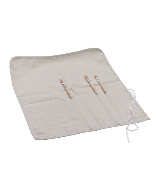 Lona com Bolso Estojo para Pincéis - Branco 1